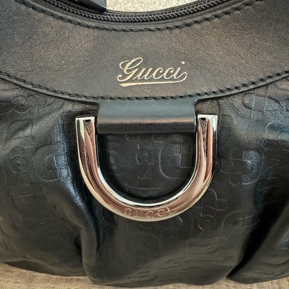 Gucci Horsebit Embossed Leather Medium Abbey Hobo Shoulder Bag - Picture 3 of 9